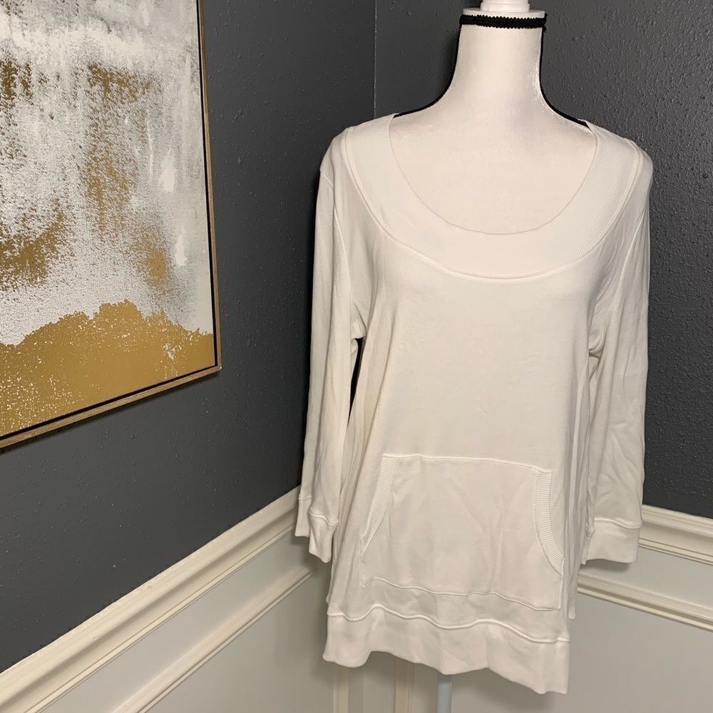 Talbots long sleeve shirt with kangaroo pouch